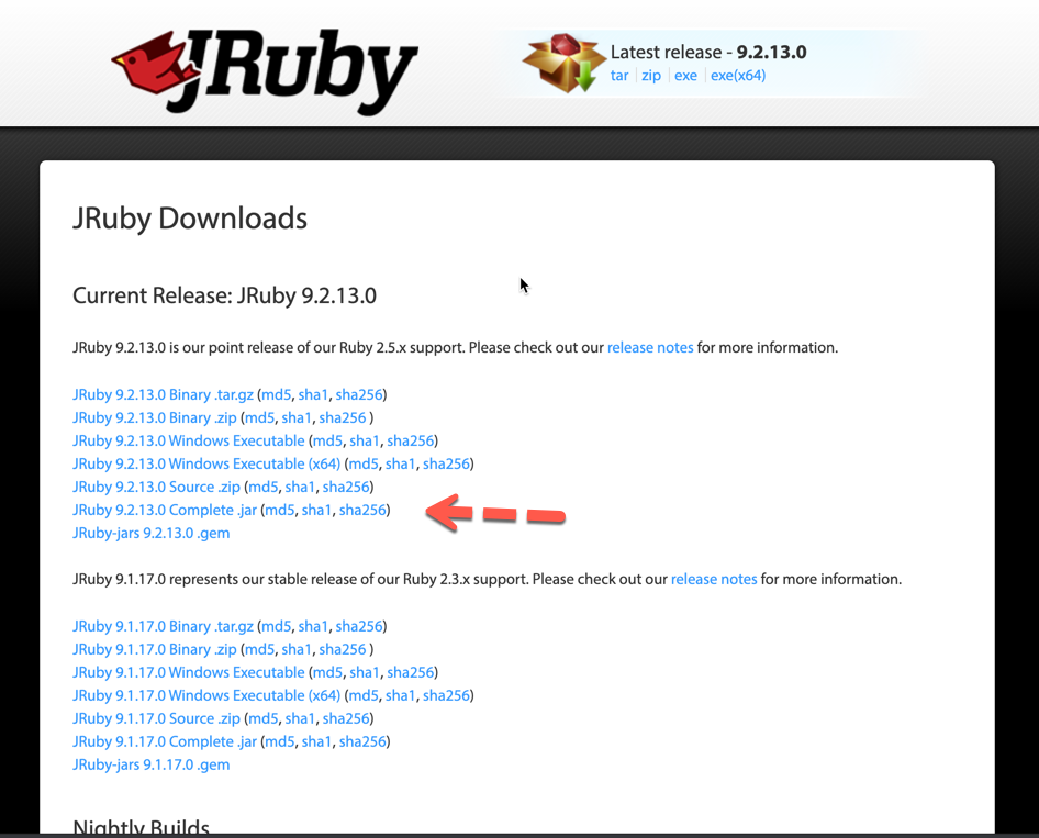 JRuby Download